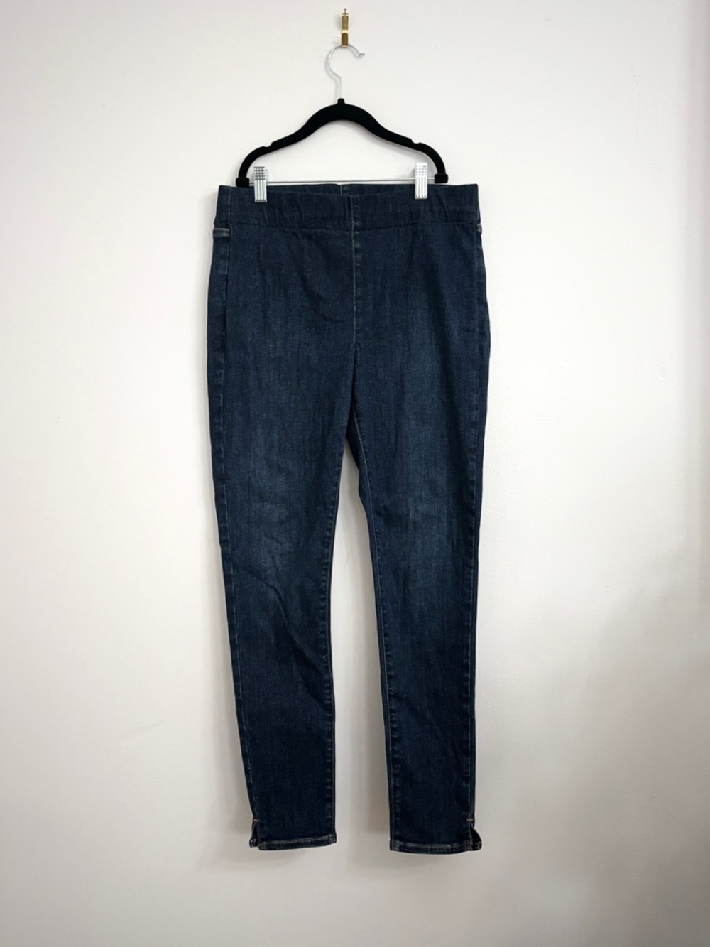 NYDJ Dark Blue Pull On Stretchy High Rise Skinny Jeans - Sz 8-10